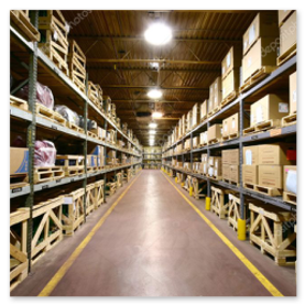 Regały paletowe w centrum logistycznym