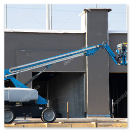 Podest przegubowy do prac serwisowych przy elewacji